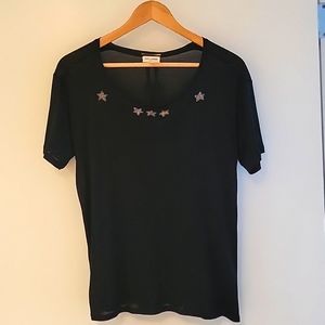 *SOLD 3/24/24* // *GRAIL* Super Rare NWOT Hedi Era Silk Metallic  Star Tee